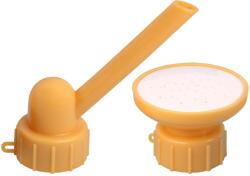 Flippy Set 2 capace de sticla pentru irigat florile Flippy, stropitoare si teava, practic si usor de utilizat, portabil, reutilizabil, 8 x 7.5 cm, galben (125337)