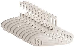 Flippy Set 10 Umerase pentru Copii, Flippy, Potrivite pentru Uscarea si Depozitarea Hainelor de Bebelusi, 28x16.7 cm, Crem (126717)