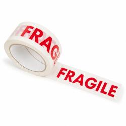 Flippy Rola Banda Adeziva Fragile pentru Ambalare si Sigilare Colete Sensibile, Low Noise, Derulare Silentioasa, Aderenta Ridicata, 50 mm x 66 m, Transparent (175956)