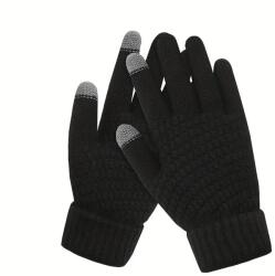 Flippy Manusi de Dama, Flippy, Functie Touchscreen (ecran tactil), Material Acril Tricotat, Manseta Elastica, Interior Catifelat, Marime Universala, Negru (130831)