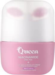  Cremă Facială cu Efect Antiacnee si Calmarea Roșeții cu Niacinamidă și Zinc Queen, 40 ml