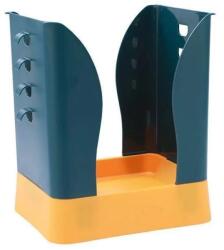 Flippy Cos de Gunoi Extensibil, Flippy, din Plastic, Reglabil, Pliabil, Versatil, pentru Bucatarie, Baie sau Birou, Cos Universal, 21x25x17 cm, Albastru Galben (132299) Cos de gunoi