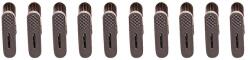 Flippy Set 10 de Cleme pentru Haine, Flippy, de Prindere pentru Pantaloni, Atasabile la Umerase, 1.6x2.3x6.35 cm, Maro (126723)