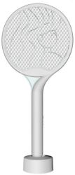 Flippy Paleta Electrica pentru Tantari, Muste si Tantari 2in1, Flippy, Reincarcabila, Incarcare USB, 2600V, Plastic, Casa si Gradina, Anti-insecte, Stand, 23x51 cm, Gri (132839)