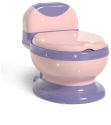 Flippy Olita Bebelusi, Flippy, pentru Copii 1 - 8 Ani, Model Toaleta Adulti, Colac Moale PVC, Compartiment Detasabil, Cutie Depozitare Hartie, 34 x 32 x 19 cm, Roz/Mov (134071) Olita