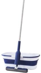 Flippy Set Mop Telescopic cu Galeata Pliabila, Flippy, Albastru, 32 cm, Maner Reglabil 140 cm, Sistem de Stoarcere Eficient (135128)