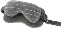 Flippy Masca de dormit, Flippy, 2 in 1, cu Tetiera, din Particule de Spuma si Bumbac, Gri Inchis (125871)