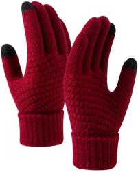 Flippy Manusi de Dama, Flippy, Functie Touchscreen (ecran tactil), Material Acril Tricotat, Manseta Elastica, Interior Catifelat, Marime Universala, Rosu (130838)