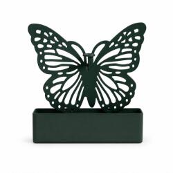 Flippy Suport Metalic pentru Spirala Anti-Tantari, Flippy, Model Decorativ Fluture, Baza Stabila pentru Ardere, Utilizare Interior si Exterior, 13.5 x 4.5 x 16 cm, Verde (296617)