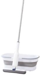 Flippy Set Mop Telescopic cu Galeata Pliabila, Flippy, Gri, 32 cm, Maner Reglabil 140 cm, Sistem de Stoarcere Usor si Eficient (135127)