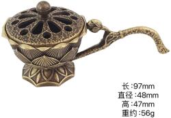 Flippy Suport de Tamaiat, Flippy, din Aliaj de Zinc, Model Lotus, Ignifug, 9.7 x 4.8 x 4.7 cm, Bronz (137834)