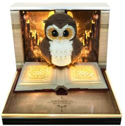 Flippy Calendar Interactiv 3D 2026, Flippy, Calendar de Sculptura cu Luminite LED, Bufnita Magic World, pentru Copii, Calendar de Birou Ornamentat, 9 x 9 x 6.8 cm, Maro (164743)
