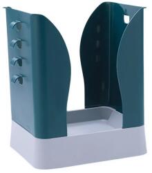 Flippy Cos de Gunoi Extensibil, Flippy, din Plastic, Reglabil, Pliabil, Versatil, pentru Bucatarie, Baie sau Birou, Cos Universal, 21x25x17 cm, Albastru Gri (132300) Cos de gunoi
