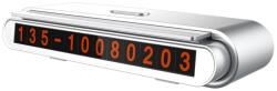 Flippy Suport Numar de Telefon pentru Parcare Auto, Flippy, Suport pentru Numarul de telefon, Banda glisanta pentru Ascundere, Banda Adeziva Inclusa, 120 x 48 x 24 mm, Cifre Rosii, Gri deschis (161551)