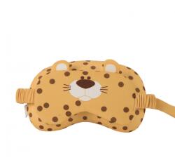 Flippy Masca de dormit, Flippy, 2 in 1, cu Tetiera, din Particule de Spuma si Bumbac, Model Leopard , Portocaliu (125873)