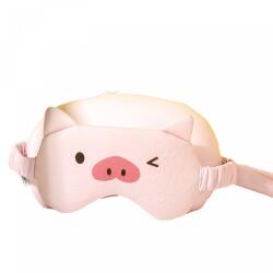 Flippy Masca de dormit, Flippy, 2 in 1, cu Tetiera, din Particule de Spuma si Bumbac, Model Porc, Roz (125876)
