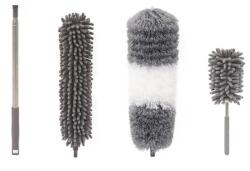 Flippy Mop din Microfibra pentru Curatenie, Flippy, Set 3 Capete Detasabil, Mop din Microfibra, Pamatuf pentru Praf, Mini Perie, Maner Extensibil, EVA, Impachetate in Sac cu Fermoar, Gri (133192)