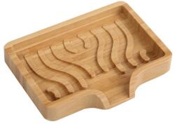 Flippy Savonieră din Lemn, Flippy, cu Sistem de Scurgere a Apei, Design Ventilat pentru Uscare Rapidă, Suport pentru Săpun Solid, 12.8 x 9.8 x 1.6 cm, Natur (164467)