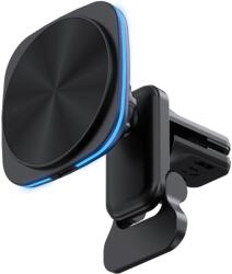 Flippy Incarcator Wireless Auto pentru Telefon, Flippy, Statie de Incarcare Magnetica Auto pentru Masina, 15W, 7 x 7 x 6.3 cm, Compatibil cu iOS/Android, Negru (165042)