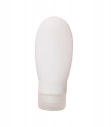 Flippy Recipient Portabil din Silicon Elegant de Voiaj, Sticla de Calatorie, Flippy, Potrivita pentru Lotiune, Sampon si Alte Lichide, Anti-scurgere, cu Posibilitate de Reumplere, Capacitate 90mL, Alb (12687