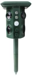 Flippy Aparat Solar LED cu Ultrasunete, Flippy, Repelent pentru Animale Mari si Mici, Lumina Rosie si Alba, Anti Rozatoare, Anti Insecte, Frecventa 13.5KHZ-45.5KHZ, Senzor PIR, 15.5 x 15.4 x 26.2 cm, Verde (