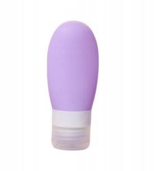 Flippy Recipient Portabil din Silicon Elegant de Voiaj, Sticla de Calatorie, Flippy, Potrivita pentru Lotiune, Sampon si Alte Lichide, Anti-scurgere, cu Posibilitate de Reumplere, Capacitate 90mL, Mov (12687