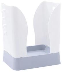 Flippy Cos de Gunoi Extensibil, Flippy, din Plastic, Reglabil, Pliabil, Versatil, pentru Bucatarie, Baie sau Birou, Cos Universal, 21x25x17 cm, Alb Gri (132301) Cos de gunoi