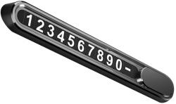 Flippy Suport Auto Numar Telefon Parbriz, Flippy, Aliaj de Aluminiu, Lipire cu Banda Dubla Adeziva, 13, 8 cm, Negru (165287)