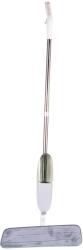 Flippy Mop plat, Flippy, cu pulverizator, pentru uz casnic, plastic, rezerva de mop din microfibra, 125x40 cm, Alb/Mov (125243)