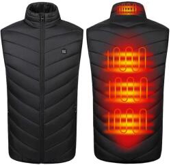 Flippy Vesta Inteligenta Incalzita, Flippy, Unisex, 2 Zone de Incalzire, Umplutura Bumbac, 3 Trepte de Temperatura, Incarcare USB, Negru, 65 - 75 kg, Marime XXL (130190)