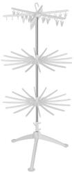 Flippy Uscator de Rufe Vertical, Flippy, 3 Niveluri, Pliabil, din ABS+PP+Otel Inoxidabil, Rotire 360 Grade, 178.7 x 75 cm, Alb (133503)