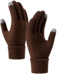 Flippy Manusi de Dama, Flippy, Functie Touchscreen (ecran tactil), Material Acril Tricotat, Manseta Elastica, Interior Catifelat, Marime Universala, Maro (130837)