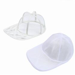 Flippy Husa de Spalare Sapca, Flippy, pentru Masina de Spalat, din Poliester, Circumferinta 53 cm, cu Fermoar, cu Suport Sapca, Alb (134444)