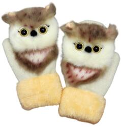 Flippy Manusi de Plus pentru Copii, Flippy, de Iarna, Groase, Moi, Calduroase, Model Animat Bufnita Alba (126467)