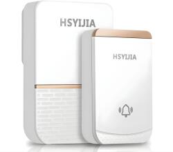Flippy Sonerie Wireless, Flippy, Rezistenta la Stropi, Kit cu 2 Receptoare, 38 Melodii, 4 Niveluri Volum, 85 dB, raza 260 m, 9 x 5, 6 x 18, 5 cm, Alb/Auriu (165343)