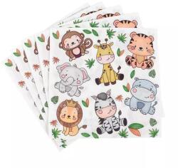 Flippy Set 20 de Servetele de Masa, Flippy, Imprimeu Jungle, din Hartie, 16.5 x 16.5 cm, Multicolor (130446)