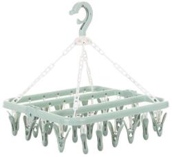 Flippy Uscator de rufe Flippy, 32 de cleme, Plastic, Pliabil, rotire 360 grade, 32x32 cm, Verde (125270)