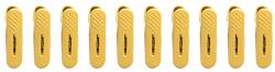 Flippy Set 10 de Cleme pentru Haine, Flippy, de Prindere pentru Pantaloni, Atasabile la Umerase, 1.6x2.3x6.35 cm, Galben (126721)