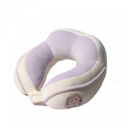 Flippy Perna de Calatorie, Flippy, Pentru Gat si Cap, Umplutura din Bumbac, 28x28x10 cm, cu Model Brodat Iepure, Lila (125858)