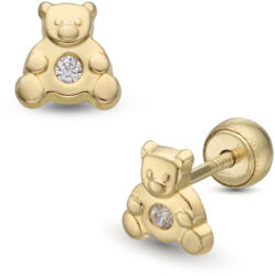 Lisa Jewelry for Kids csillogó mackó gyerek fülbevaló gömb zárral (JTAG-7938-18)