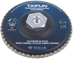 Nozar Disc de şlefuit cu lambouri 115mm Granularitate: 120 TAIFUN - Disc de şlefuit cu lambouri 115mm TAIFUN (PL6720391) Disc de taiere
