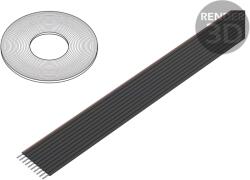 3M Cablu 3M bandă 1mm litat Cu neecranat PVC negru 30m (3250/10 (30M))