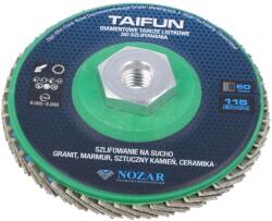 Nozar Disc de şlefuit cu lambouri 115mm Granularitate: 60 TAIFUN - Disc de şlefuit cu lambouri TAIFUN (PL6720390) Disc de taiere