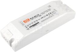 MEAN WELL Alimentator LED 60W 12VDC, protecție împotriva suprasarcinilor (PLC-60-12)