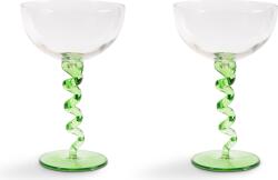 &K Amsterdam Pahare de cocktail Spiral 200 ml, verzi, 2 buc (344-02) Pahar