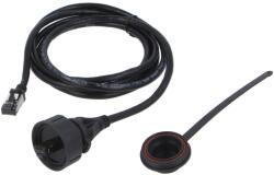 Bulgin Patch Cord RJ45 BULGIN 2m Aurit IP68, Conectori Mufă Rezistenți la Apă (PX0857/2M00)