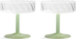 &K Amsterdam Pahare de cocktail Twirl 200 ml, verzi, 2 buc (347-06) Pahar