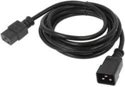 Qualtek Electronics Cablu Alimentare 3m IEC C19 Mamă IEC C20 Tată Negru 15A (331010-01)