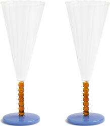&K Amsterdam Pahare de șampanie Perle 180 ml, chihlimbar, 2 buc (352-07) Pahar