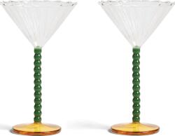&K Amsterdam Pahare de cocktail Perle 150 ml, verzi, 2 buc (352-02) Pahar